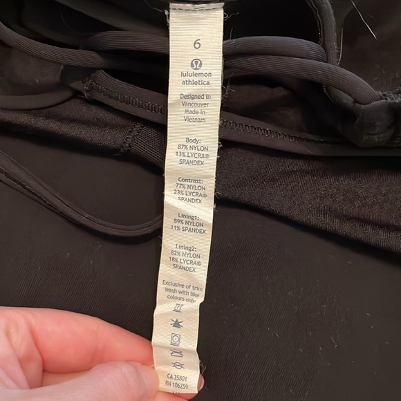 Lululemon black dancing warrior tank yoga top size 6 - Picture 5 of 7